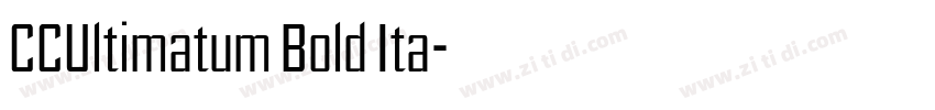CCUltimatum Bold Ita字体转换